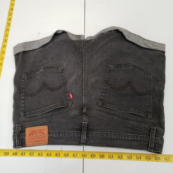 Levis Womens Gray Wedgie Short Size 32 Rolled Hem Denim Casual Button Fly Summer - Picture 6 of 9